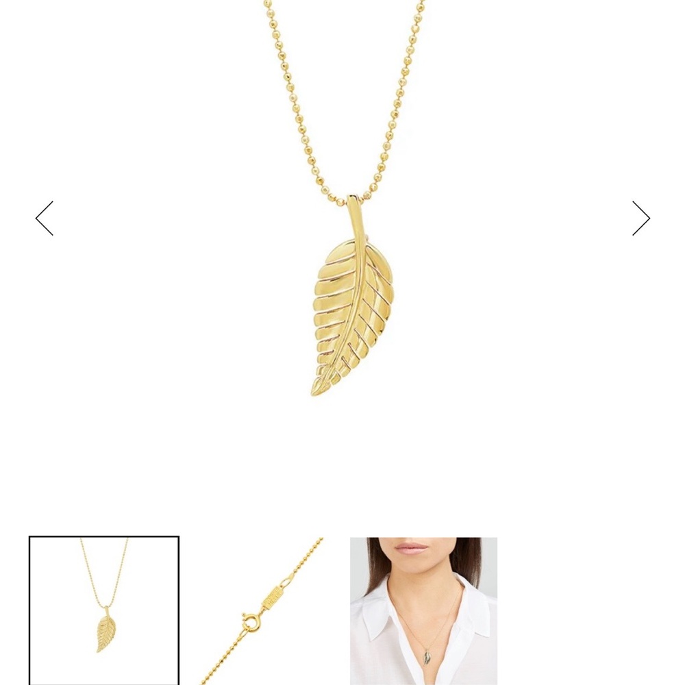 Jennifer Meyer Small Leaf pendant - Picture 4 of 4